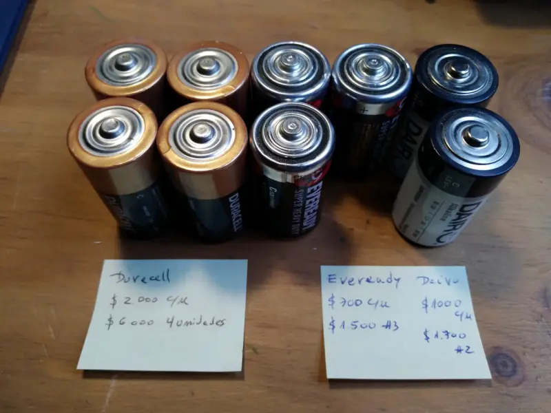 Pack de pilas C Duracell y marcas varias