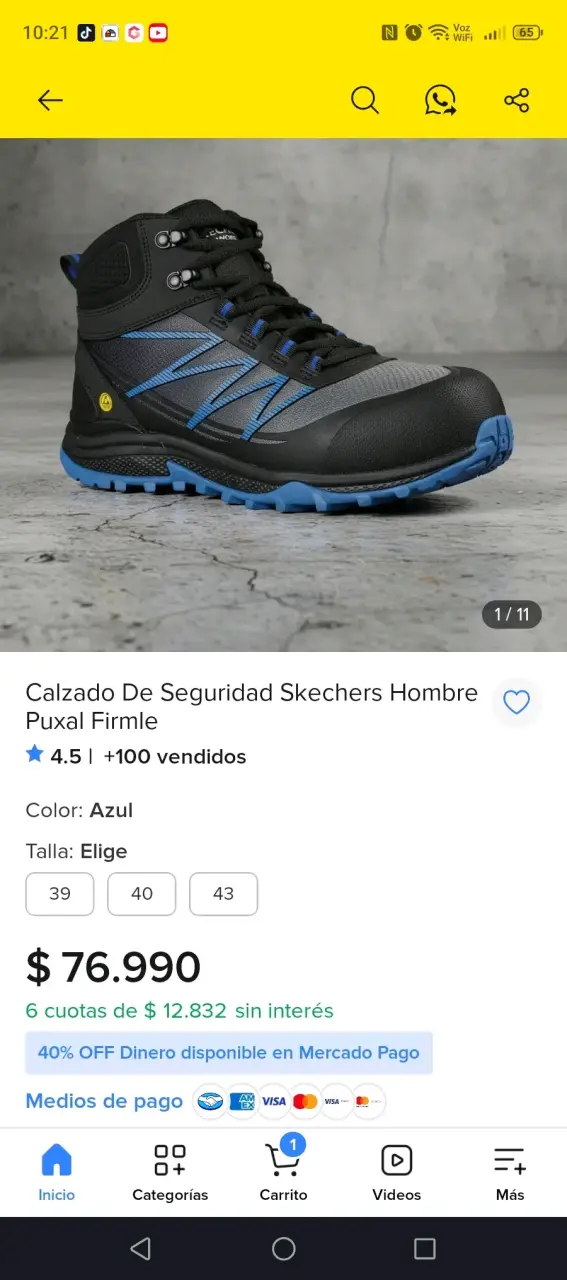 Zapatos Skechers Work negros - 6