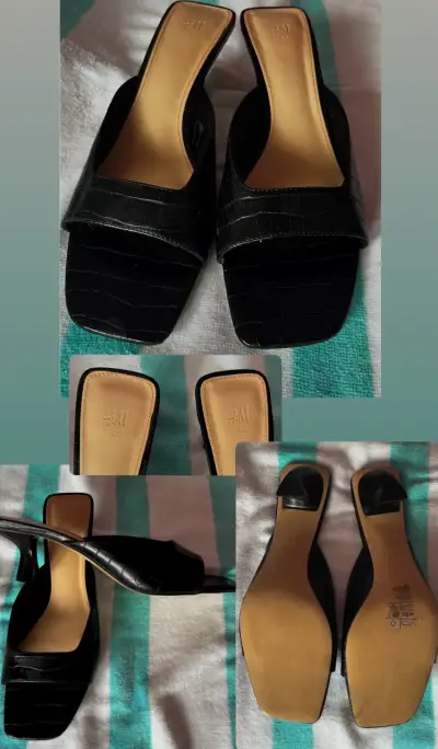 Sandalias negras de tacón H&M - miniatura 1