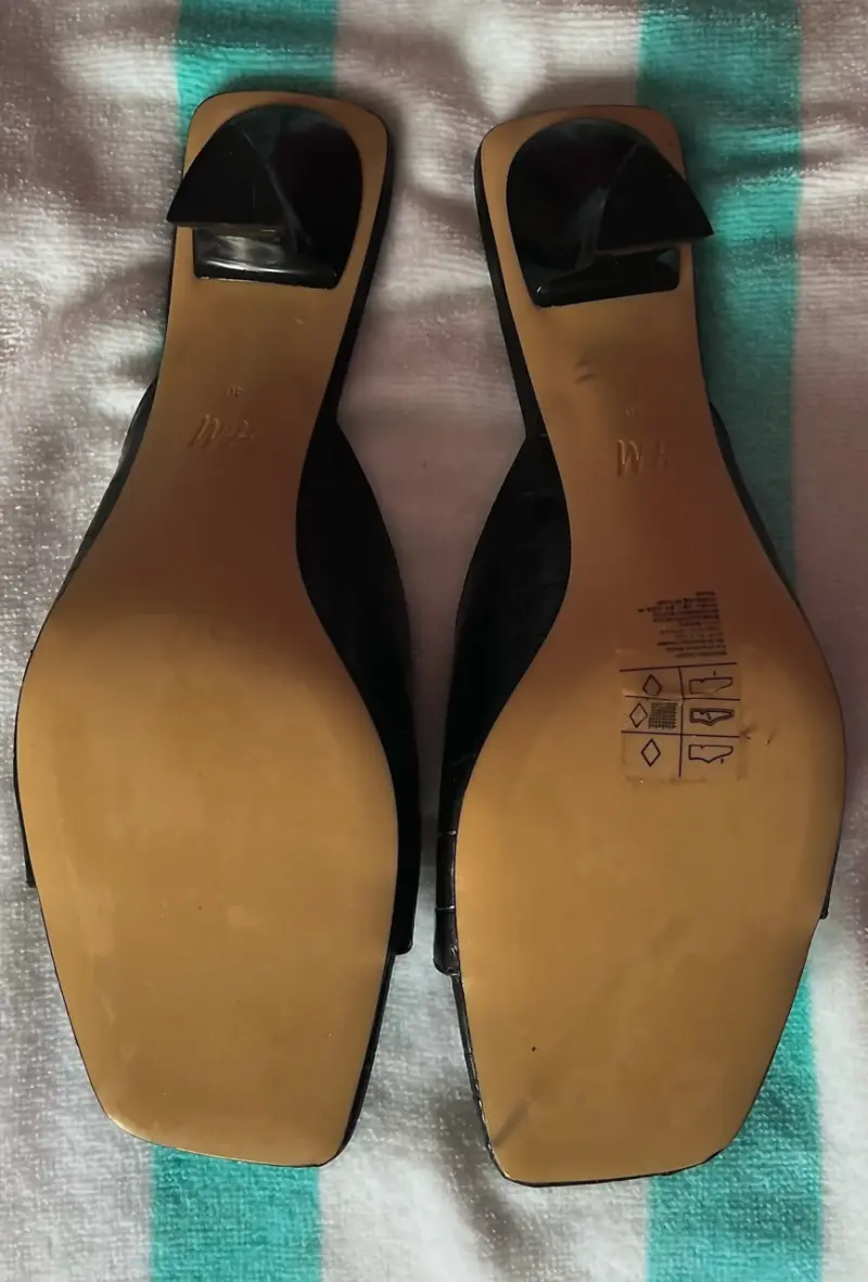 Sandalias negras de tacón H&M - 4