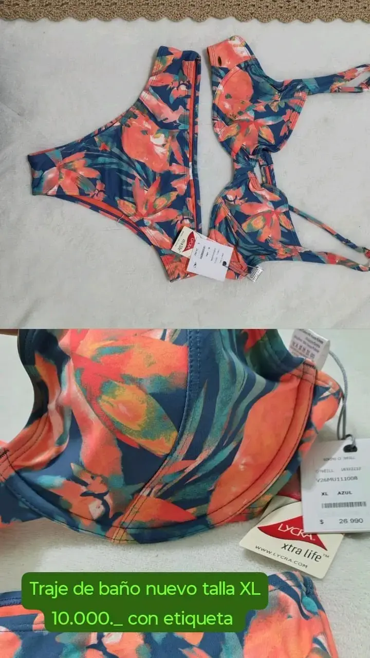 Traje de baño floral XL