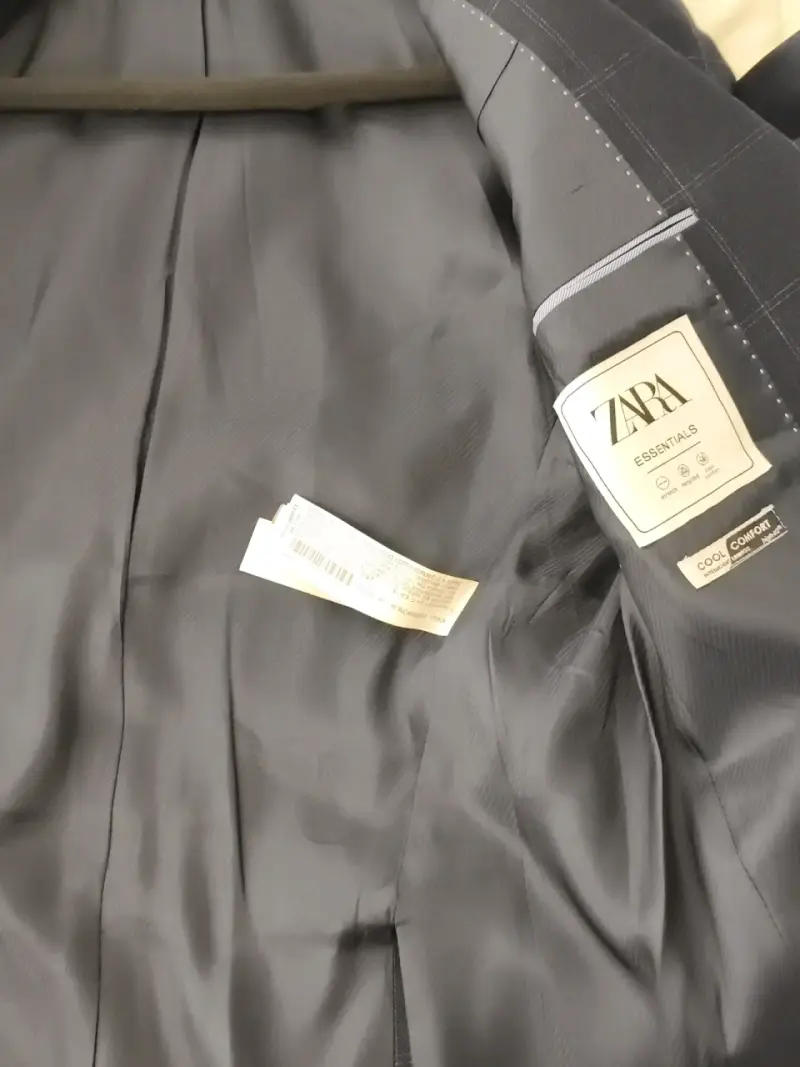 Traje azul a cuadros elegante - 3
