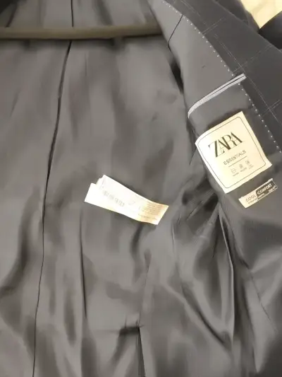 Traje azul a cuadros elegante - miniatura 3
