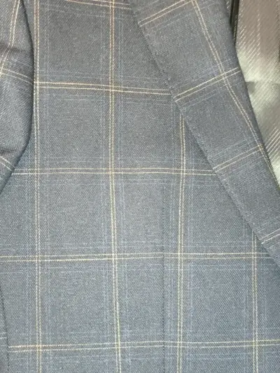 Traje azul a cuadros elegante - miniatura 4