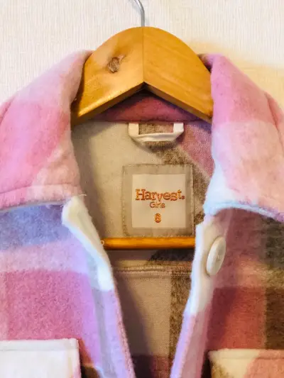 Chaqueta infantil a cuadros rosa - miniatura 2
