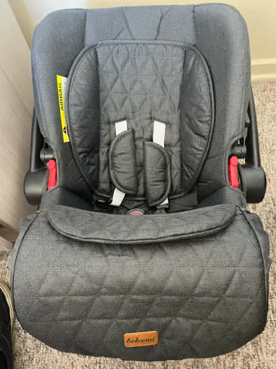Coche con Silla de auto para bebé gris - miniatura 1