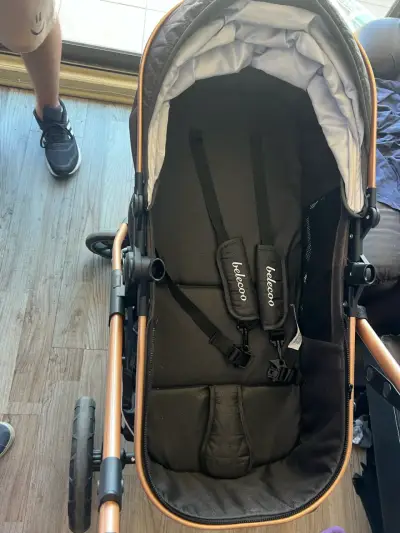 Coche con Silla de auto para bebé gris - miniatura 5