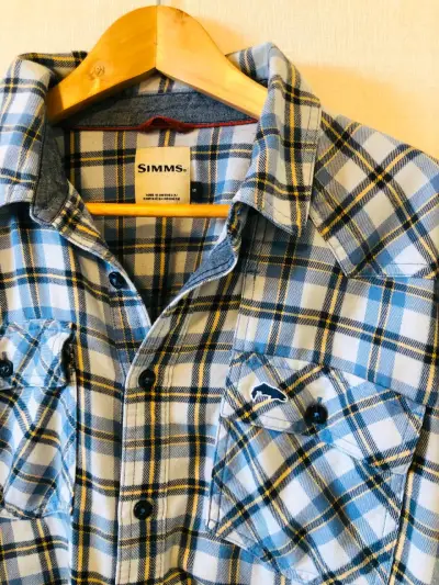 Camisa Simms de franela a cuadros azul - miniatura 2