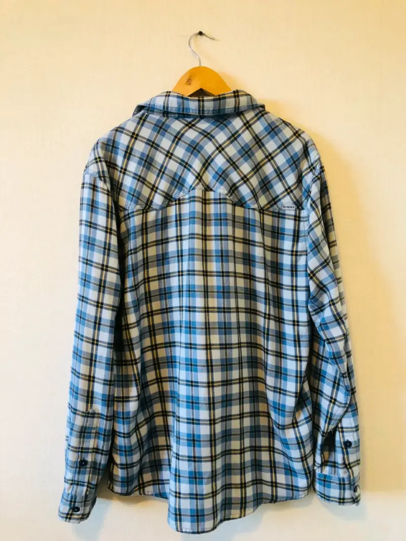Camisa Simms de franela a cuadros azul - 3