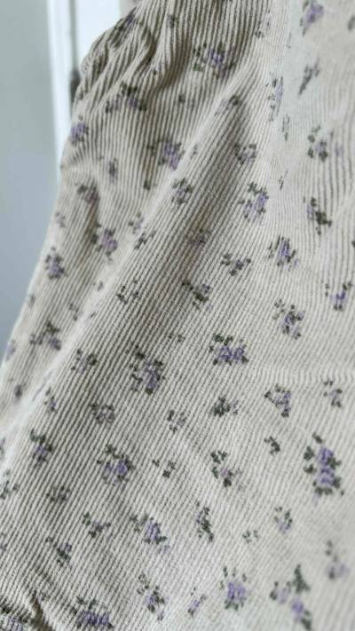 Pantalon cotele niña flores talla 2 - miniatura 3