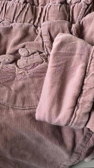 Pantalon niña cotele rosa talla 12 meses - miniatura 3