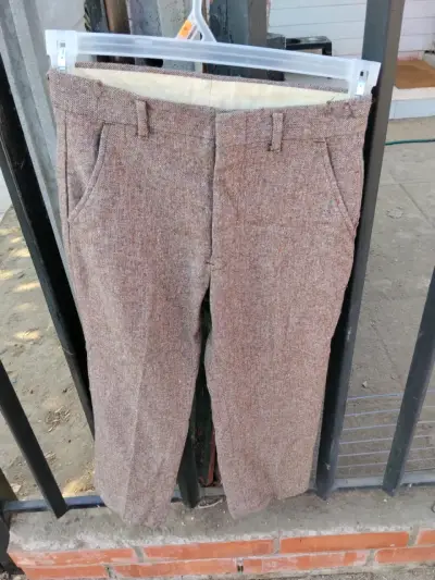 Pantalones de lana marrón - miniatura 1