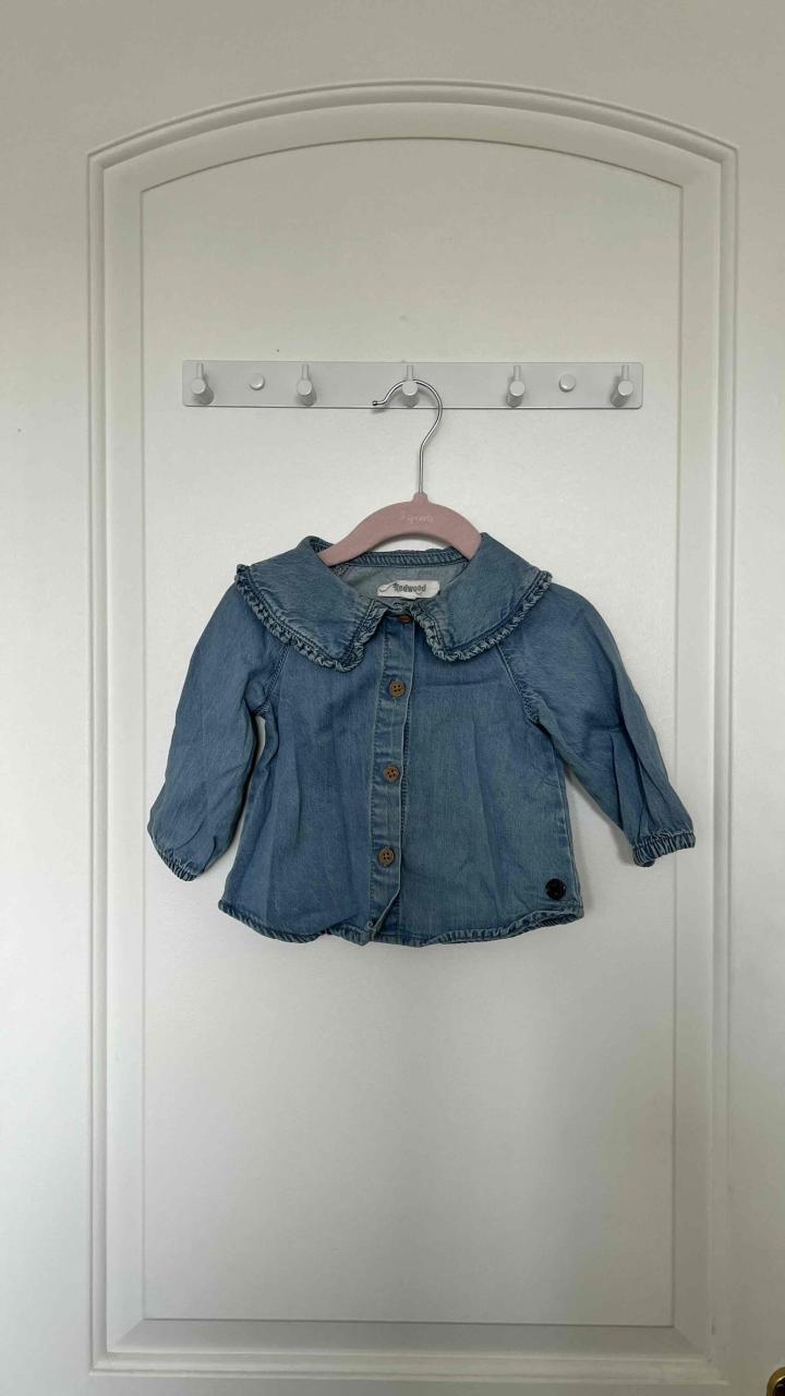 Blusa denim jeans niña talla 6 meses - 1