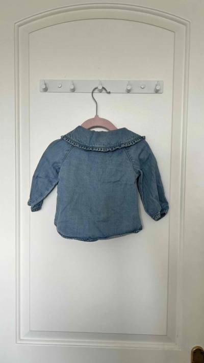 Blusa denim jeans niña talla 6 meses - miniatura 2