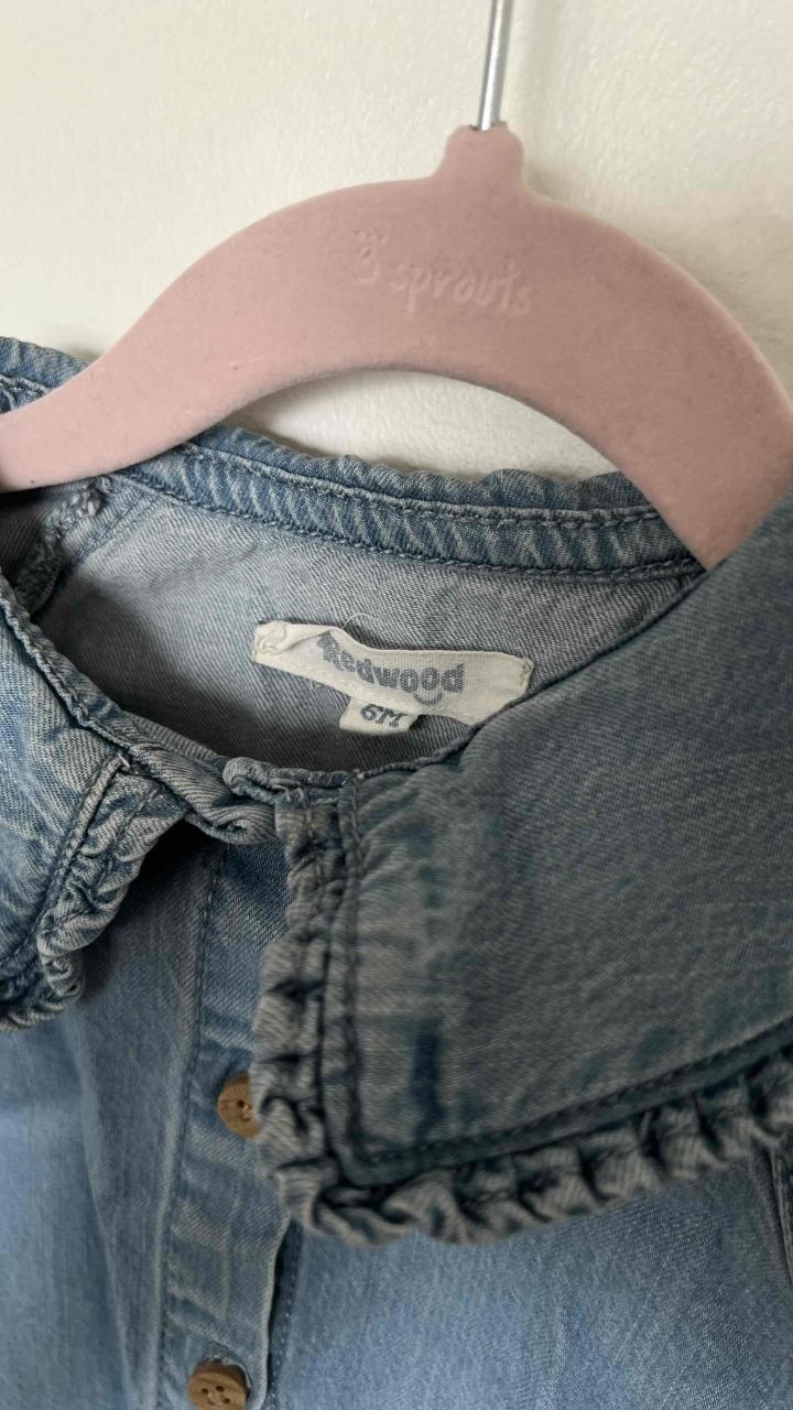 Blusa denim jeans niña talla 6 meses - 3