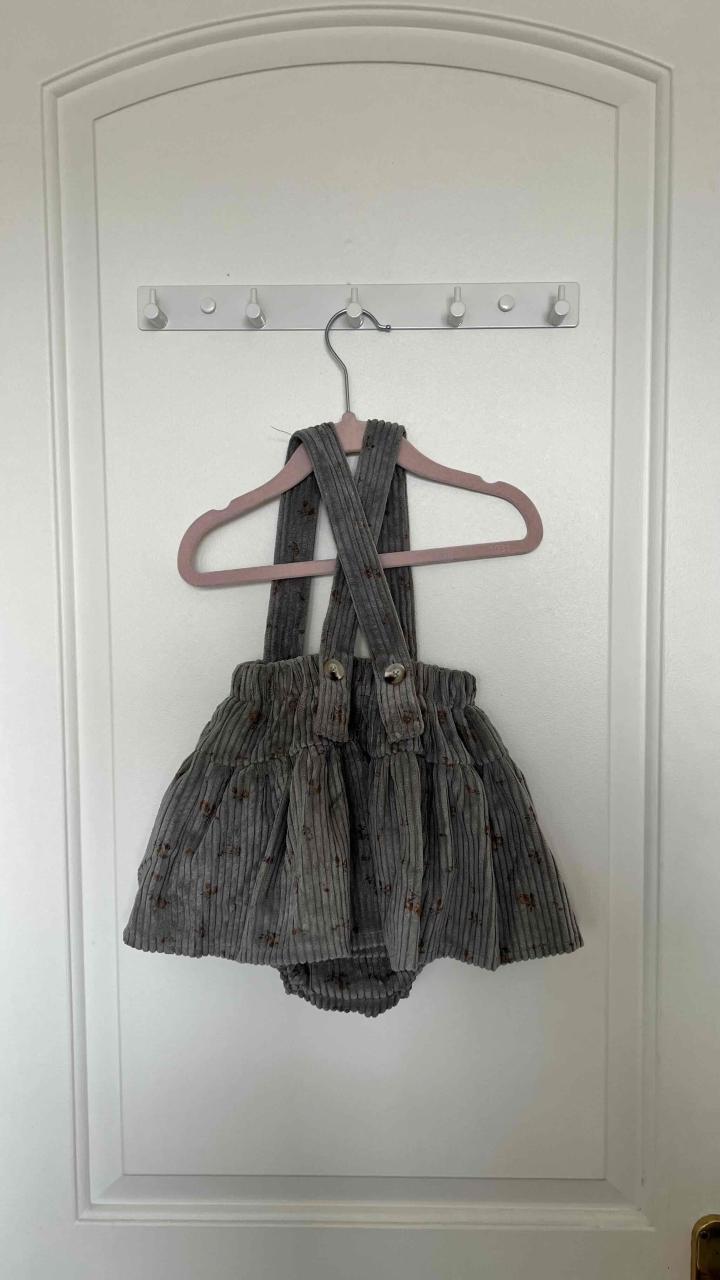Falda gris ranita cotele pana niña 2 años - 2