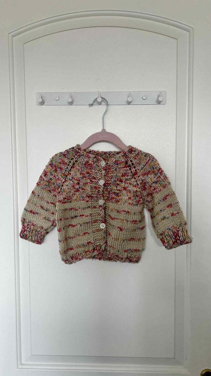 Chaleco tejido niña talla 6 a 12 meses - 1