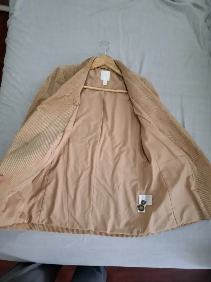 Blazer beige de pana - 4