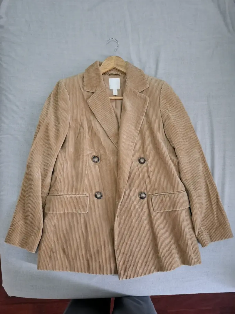 Blazer beige de pana - 5
