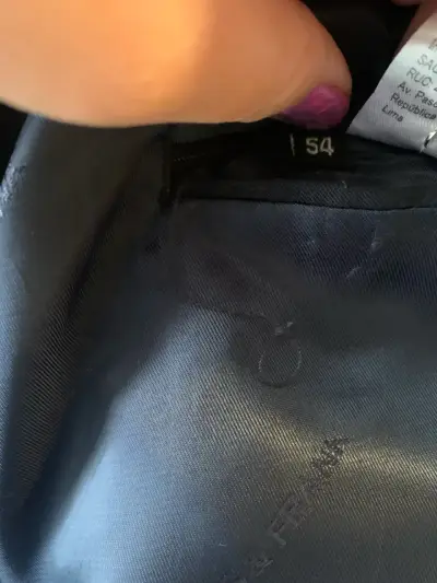 Traje formal negro a rayas - miniatura 2