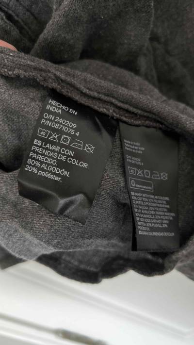 Vestido gris bordado niña 6 meses - miniatura 5