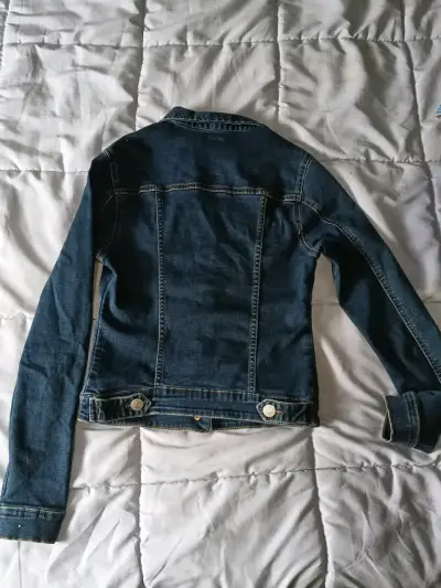Chaqueta denim azul oscuro - miniatura 2