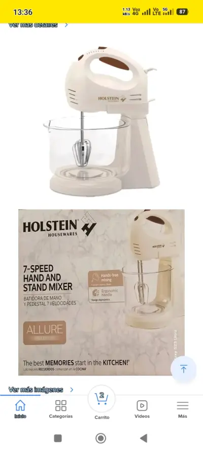 Batidora Holstein 7 velocidades - miniatura 1