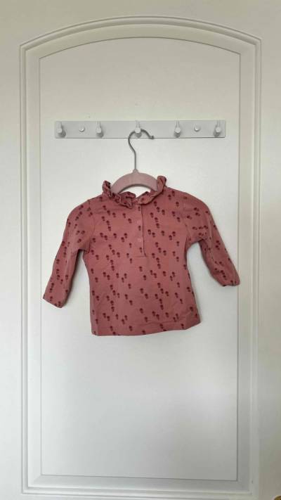 Polera rosa con flores niña 3 a 6 meses - miniatura 2