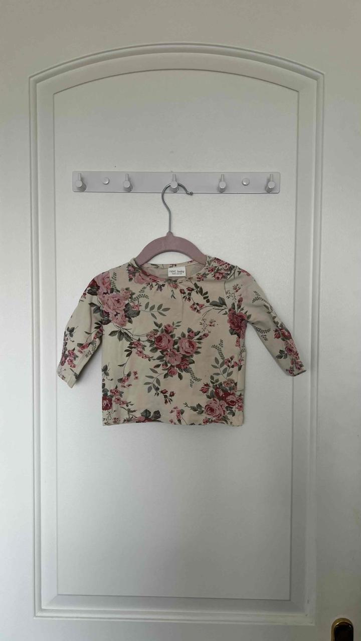 Polera de bebé niña con flores 3 a 6 meses - 1