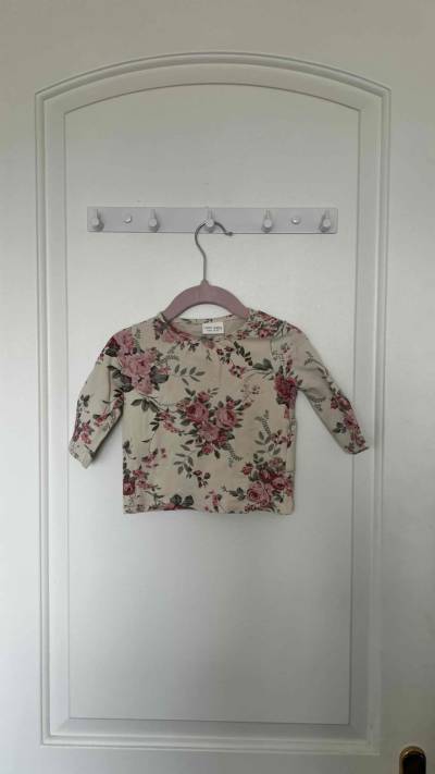Polera de bebé niña con flores 3 a 6 meses - miniatura 1