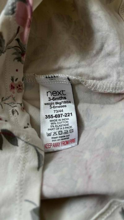 Polera de bebé niña con flores 3 a 6 meses - miniatura 3