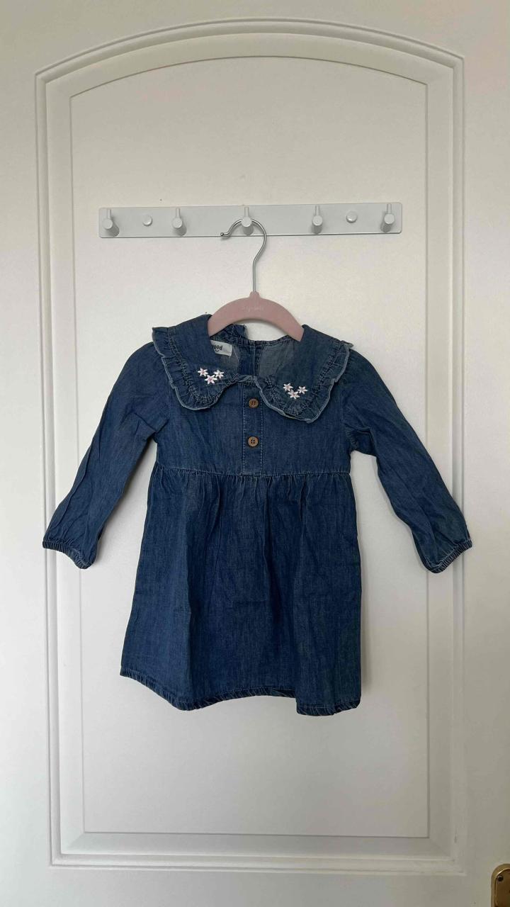 Vestido denim para niña talla 18 meses - 1
