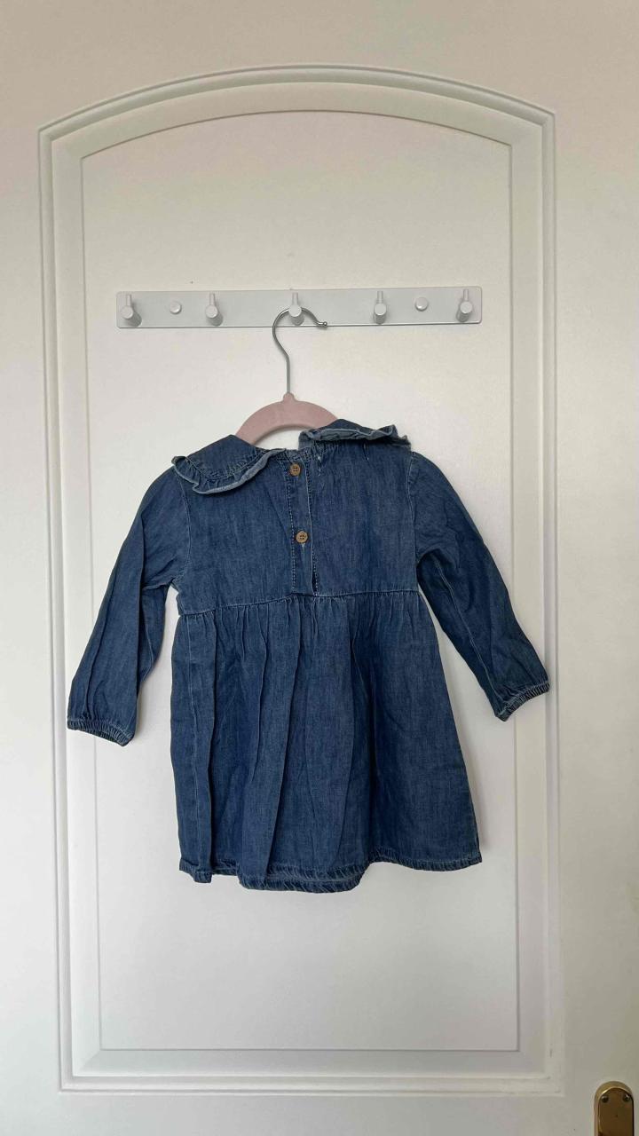 Vestido denim para niña talla 18 meses - 3