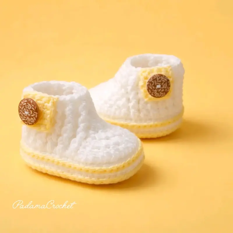 Zapatos de bebé tejidos a crochet - 5