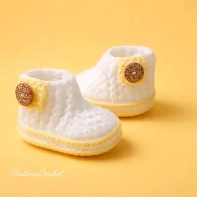 Zapatos de bebé tejidos a crochet - miniatura 5