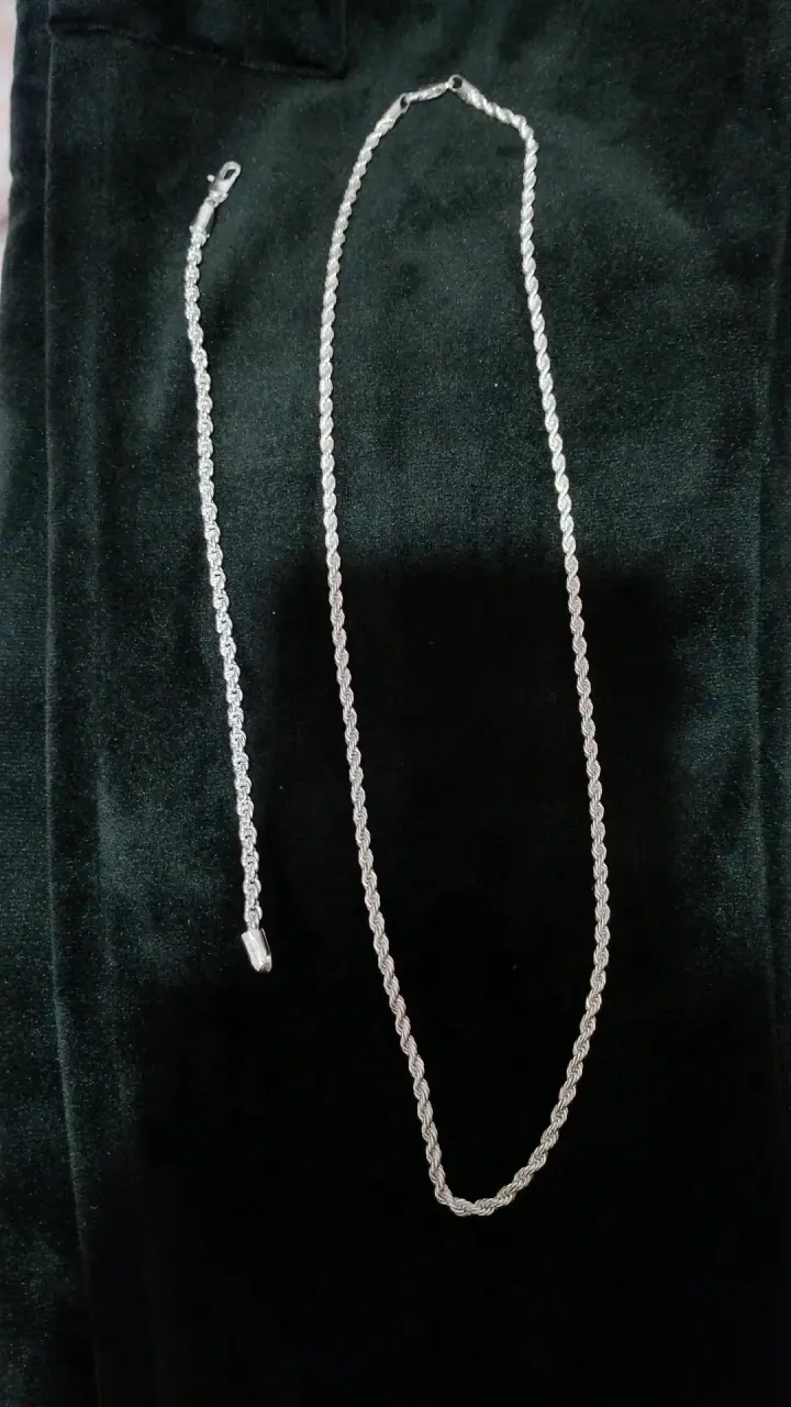 Collar de plata tejida - 4