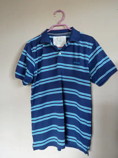Polera polo rayada azul Patagonia - miniatura 1