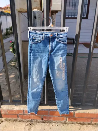 Jeans skinny azul talla S - miniatura 1