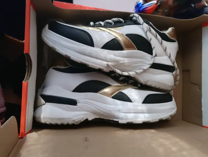 Zapatillas deportivas azul y naranja - 2