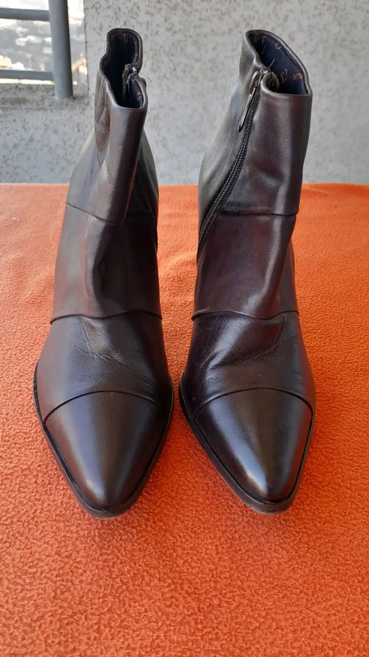 Botines de cuero negros - 5