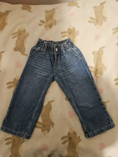 Jeans de niña azul H&M talla 2-3 - miniatura 1