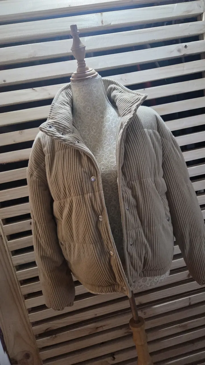 Chaqueta de pana beige - 1