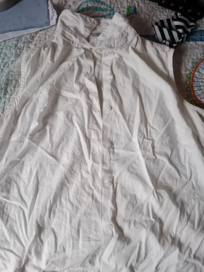 Blusa sin mangas blanca - 1