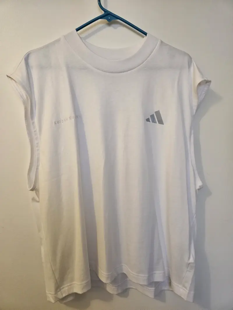 Polera Adidas running blanca sin mangas - 1