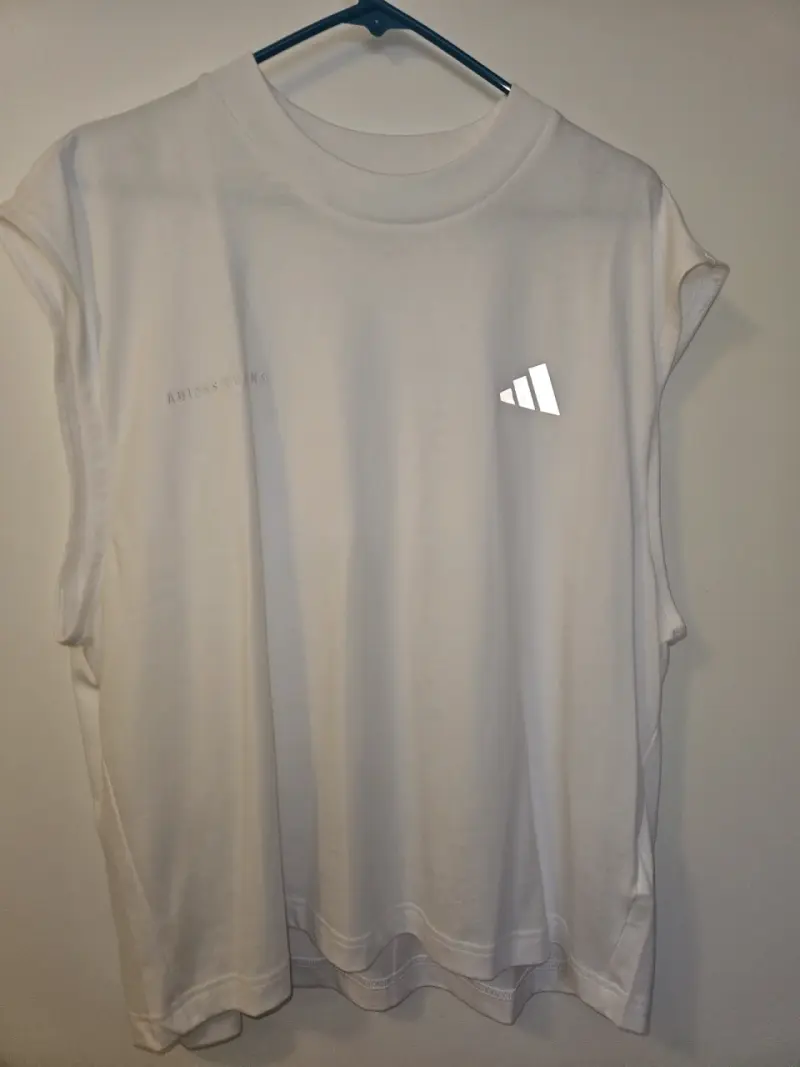 Polera Adidas running blanca sin mangas - 2