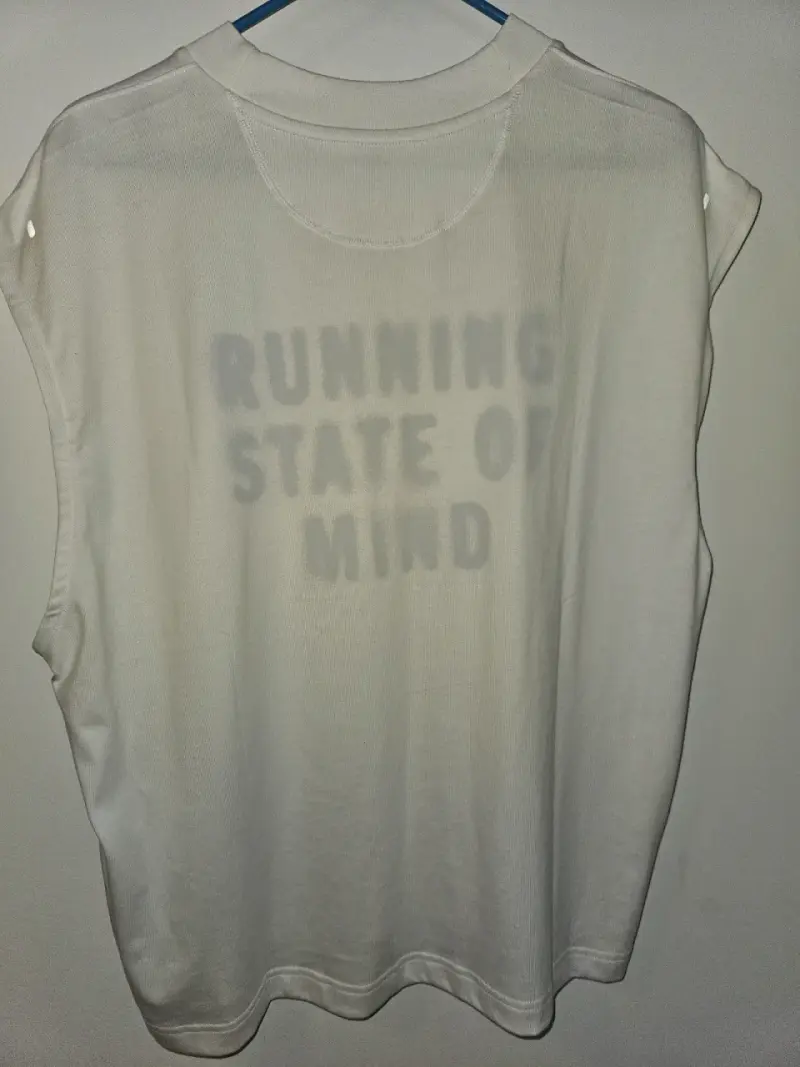 Polera Adidas running blanca sin mangas - 3