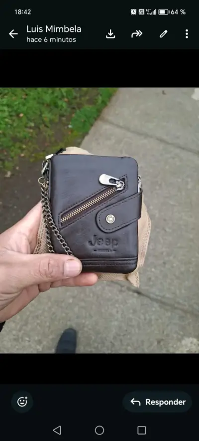Billetera de cuero Jeep marrón - miniatura 5
