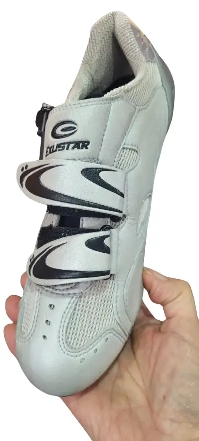 Zapatillas de ciclismo blancas Exustar - miniatura 1