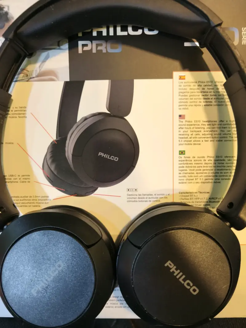 Auriculares Philco E510 negros - 2