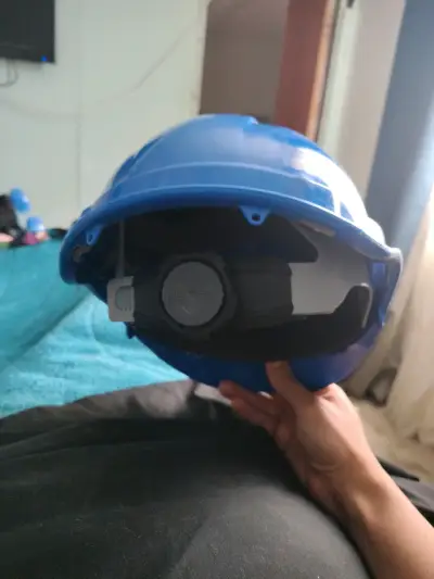 Casco de seguridad azul - miniatura 2